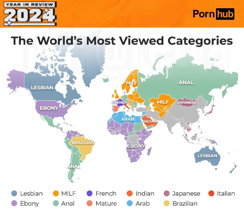 Итоги популярности на Pornhub в 2024 году