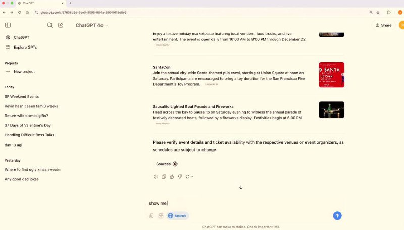 Обновленные функции поиска в ChatGPT: доступно для всех пользователей