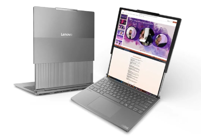 Lenovo представляет уникальный ноутбук с выдвижным экраном