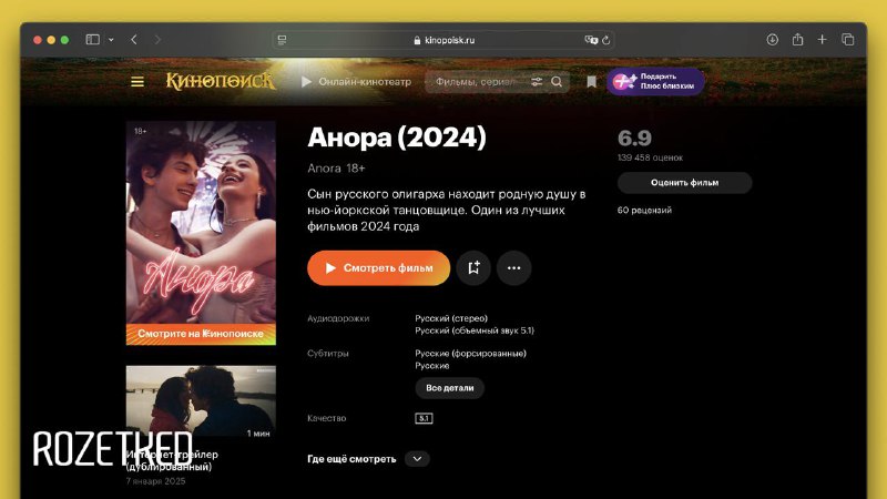 Фильм ‘Анора’: оценки и номинации