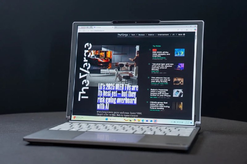Новый ноутбук Lenovo с разворачивающимся экраном