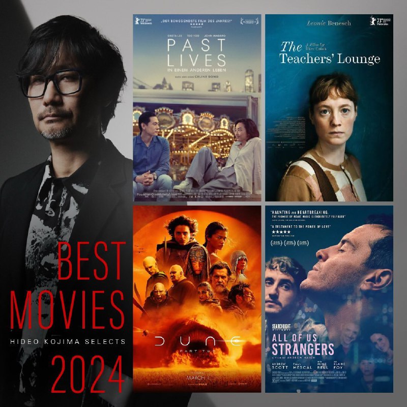Любимые фильмы и сериалы Хидео Кодзимы 2024 года