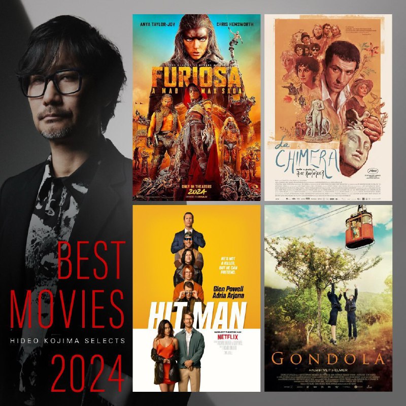Любимые фильмы и сериалы Хидео Кодзимы 2024 года