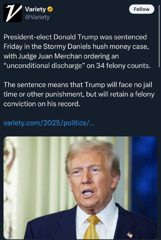 Трамп признан виновным в уголовном деле