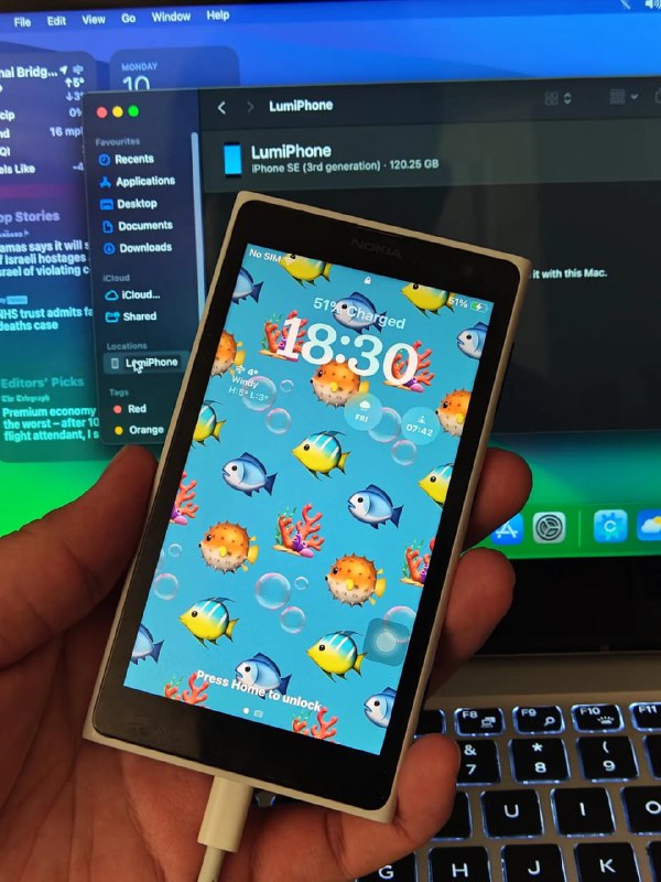 Необычный проект: iPhone SE в корпусе Lumia 1020