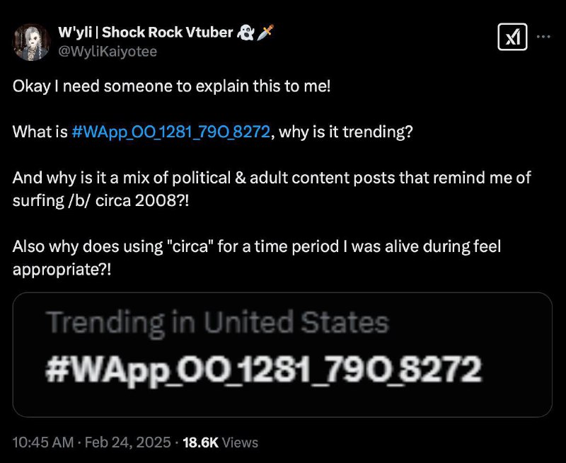 Загадочный хэштег WApp_OO_1281_79O_8272: Теории и слухи
