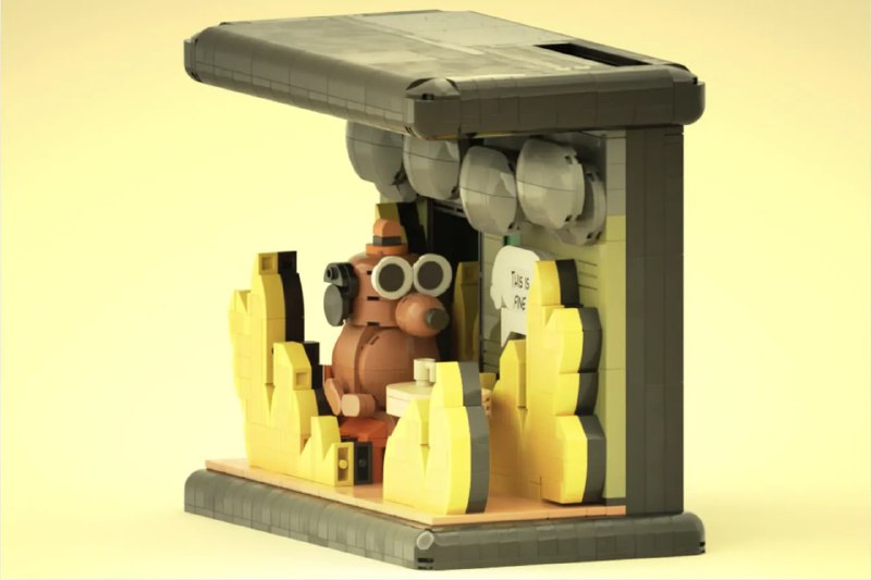 LEGO-версия мема 'This Is Fine': новинка для любителей интернет-культуры