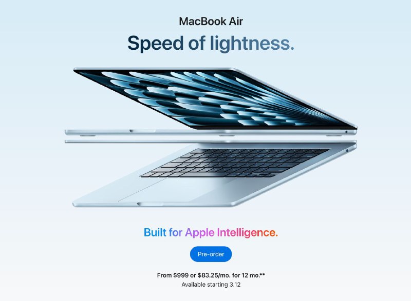 Новые модели MacBook Air и Mac Studio от Apple