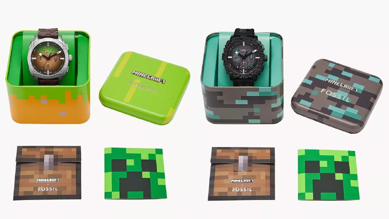Fossil и Minecraft представили новые аксессуары