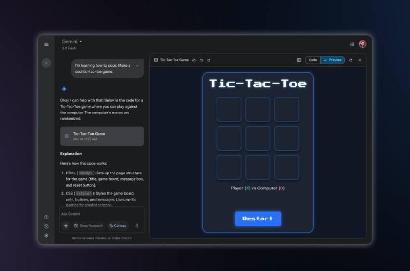 Новые возможности Gemini: Canvas и Audio Overview