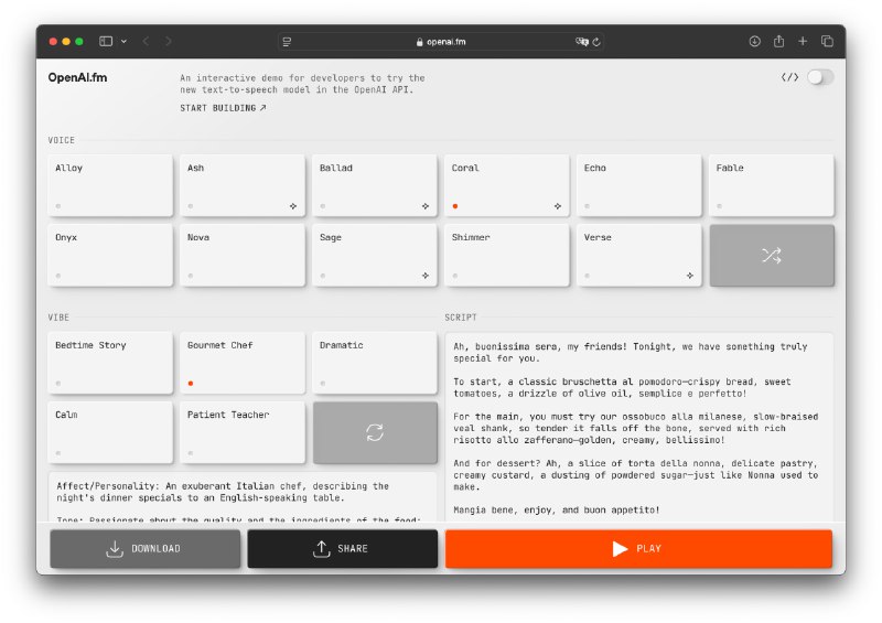 Новая бесплатная модель текст-говорения от OpenAI