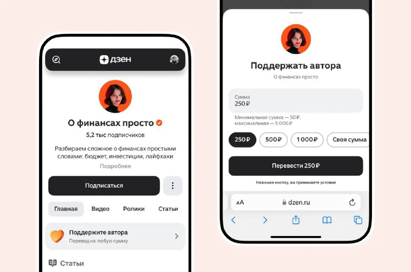 Поддержка любимых авторов на платформе «Дзен»