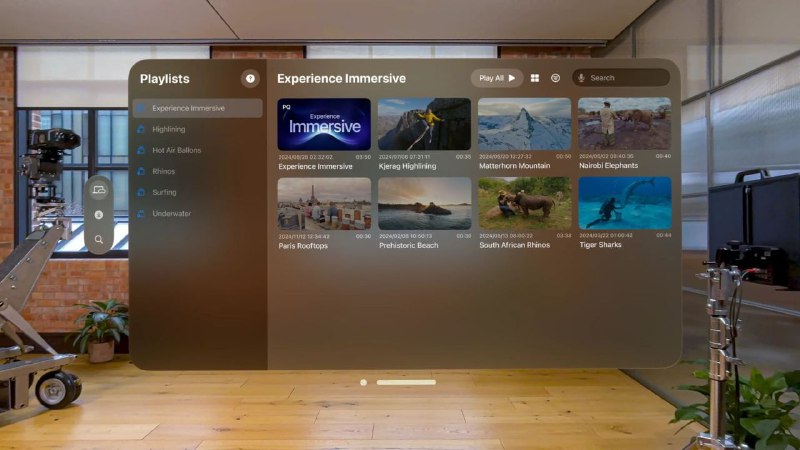 Запуск нового приложения для иммерсивного видео от Apple