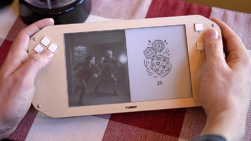 Легкая игровая консоль на базе E-Ink для медленных игр и интерактивных рассказов