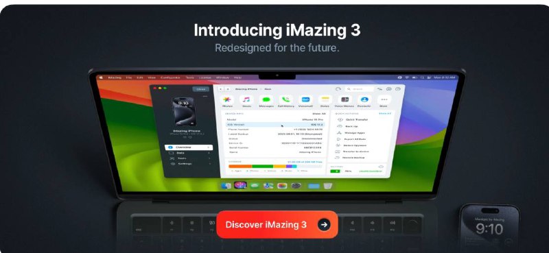 Обновление iMazing: восстановлена возможность переноса приложений с iPhone на Mac