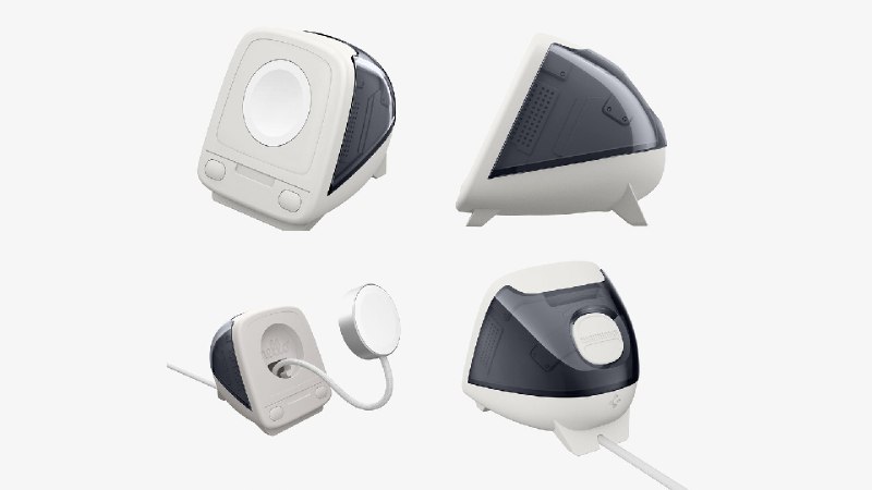 Spigen выпустила стильную подставку для Apple Watch в стиле iMac G3