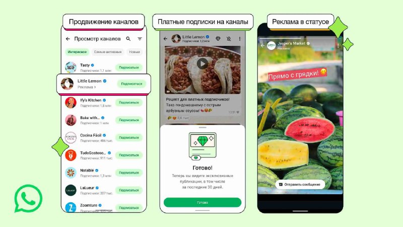 В WhatsApp появятся реклама и платные подписки на разделах «Актуальное»