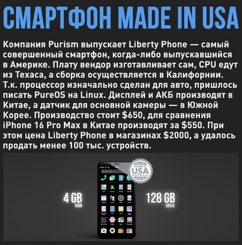 Производство отечественных смартфонов и политика США