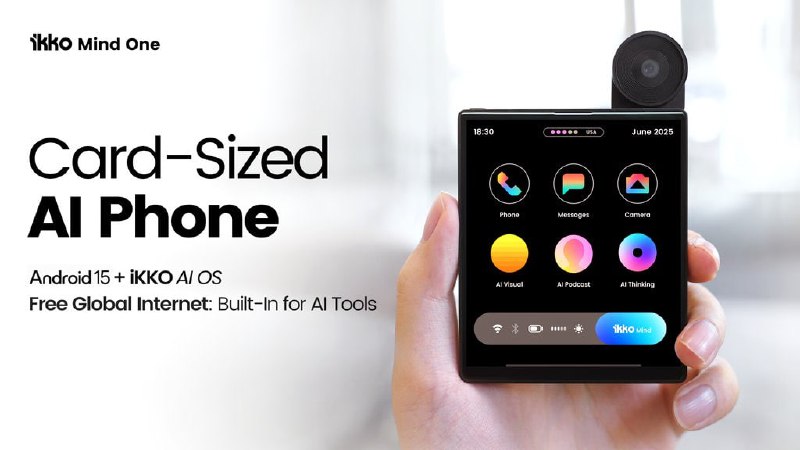 Компактный квадратный смартфон iKKO Mind One с поворотной камерой и инновационными функциями