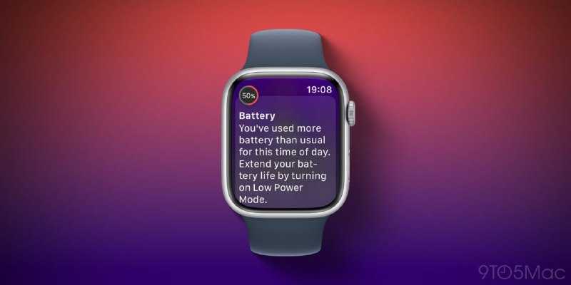 Apple Watch получат функции предупреждения о быстрой разрядке батареи