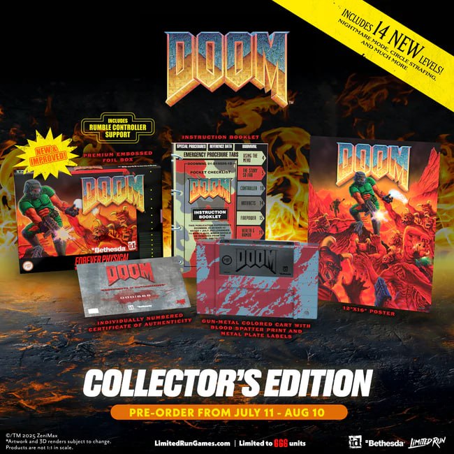 Возвращение легендарного DOOM на SNES: переиздание с новыми возможностями и эксклюзивными аксессуарами