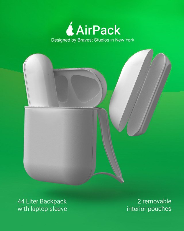 Огромный дизайнерский рюкзак в стиле кейса Apple AirPods